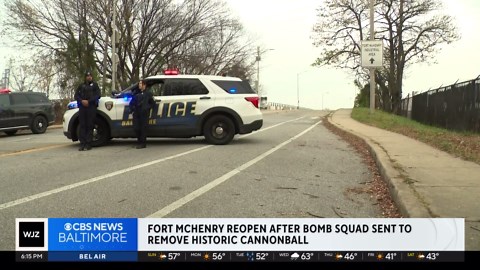 Fort McHenry reopen after bomb squad removes historic cannonball