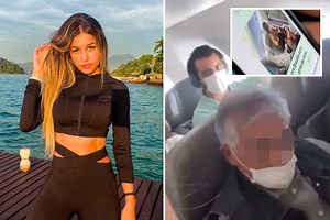 I confronted plane creep taking pics of me before passengers' stunning reaction