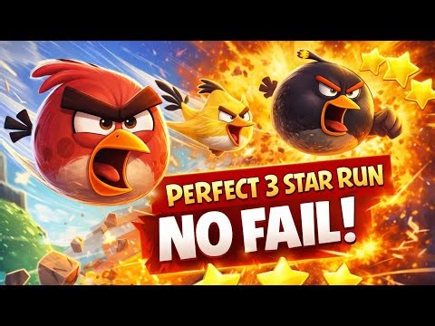 Angry Birds PERFECT 3 Star Run 🐦 | Full Game Walkthrough (No Fail)