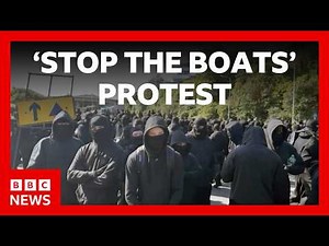 Port of Dover disruption as masked 'stop the boats' protesters block roads | BBC News