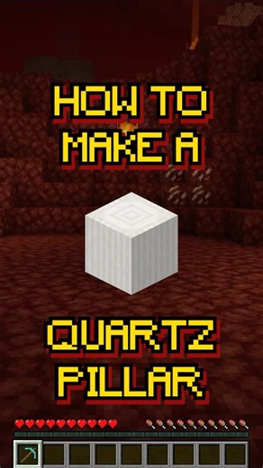 Minecraft: Quartz Pillar | Rotatable Column Block | Recipe 225
