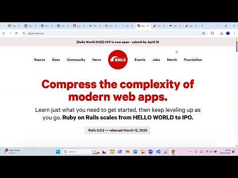 How to Install Ruby on Rails 8 in Windows 11 (without WSL)