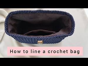 How to sew a lining in a crochet bag⭐️Sewing the lining for the crochet bag