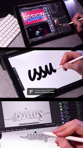 From iPad Lettering to 3D (Cinema 4D)