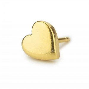 Gold Heart Metal Map Push Pins