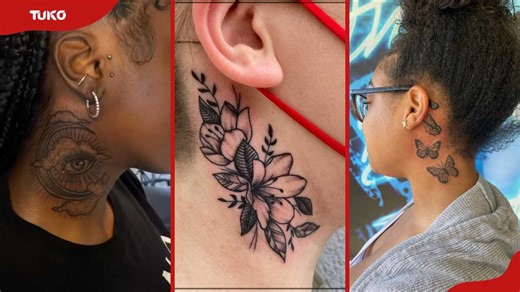 20 unique women's side-neck tattoos that will inspire you