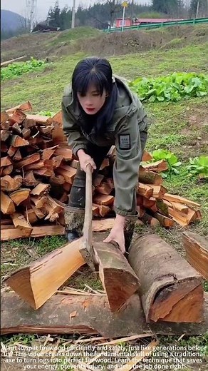 The Right Way to Split Firewood with a Traditional Axe)