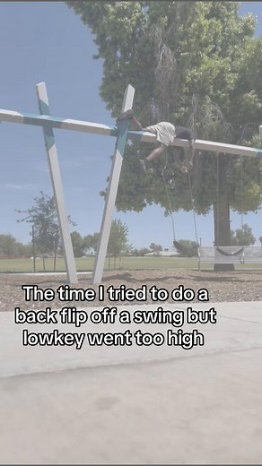 Yo can someone teach me idk what I did wrong #swing #playground #backflip #fyppppppppppppppppppppppp