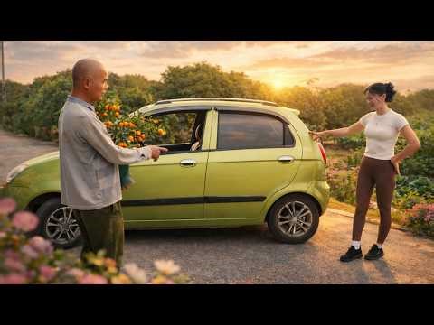 Girl's challenge: Maintain and restore the paintwork of her neighbor's Chevrolet to look like new.