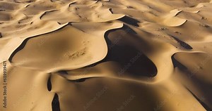 Gobi Desert Sand Texture And Pattern In Mongolia. - aerial shot