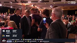 Tear-jerking moment as father presents son with jumper