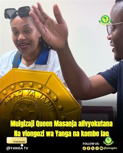 Ali Kamwe alivyomkabidhi Queen Masanja Kombe