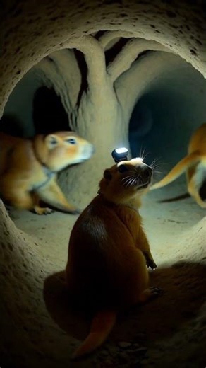 Prairie Dog POV: Micro-Camera Journey Through a Living Burrow Colony