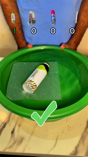 TRY TO GUESS HOW MANY TISSUE PAPER IT TOOKS! Today’s challenge: Deodorant Spray, Snow Spray, and Disposable Glass in the ultimate water tub float test! Which one will float the longest? Drop your guess below #experiment #watertub #tissuepaperchallenge #satisfying #asmr #theviralbrothers #viralreels #floatorsink | The Viral Brothers