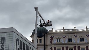 37K views · 287 reactions | Iconic 'Freddie' Mercury statue is returned to the top of Sheffield's Lyceum Theatre | The Star, Sheffield | Facebook