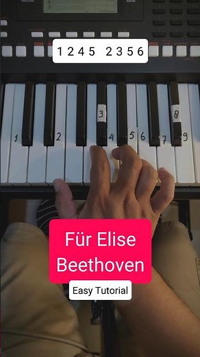 Für Elise - Beethoven (Easy Piano Tutorial) #pianotutorial #easypiano #pianolesson #pianocover