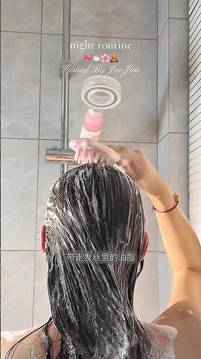 🩰ASMR Hair Wash Night Routine | Relaxing Self-Care Vibes for Mindful Beauty 🕯️✨ #HairCare #Aesthetic