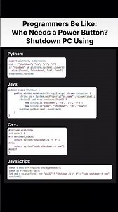 Shutdown PC Using Programming #viral #fypシ #trending #youtube #shorts #programming #shutdown #pc