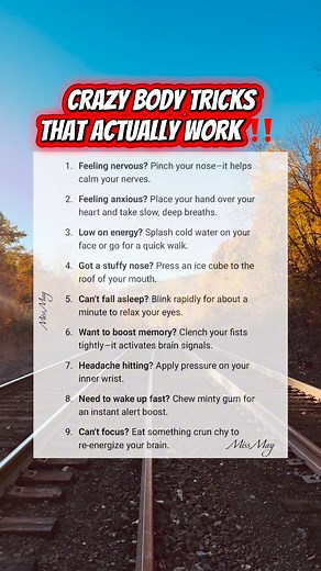 Crazy Body Tricks That Actually Work ‼️ Which one of these tricks have you actually tried before? 👀 #HealthTips #HealthAwareness #DidYouKnow #ForYourBody #Fblifestyle | Miss May