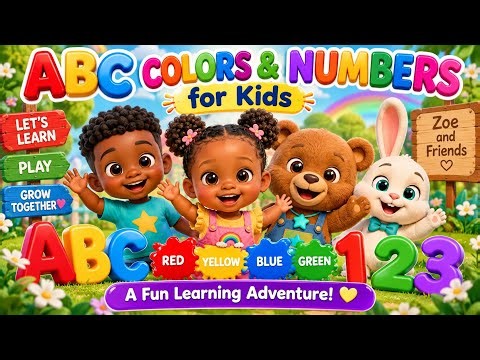 ABC, Colors & Numbers for Kids 🌈🔤🔢 | Learn Alphabet, Colors & 1–20 with Zoe and Friends