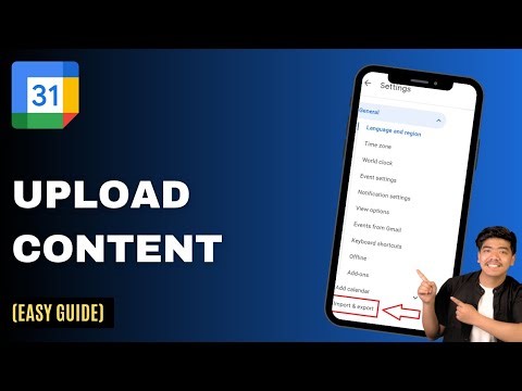 How to upload content to Google Calendar