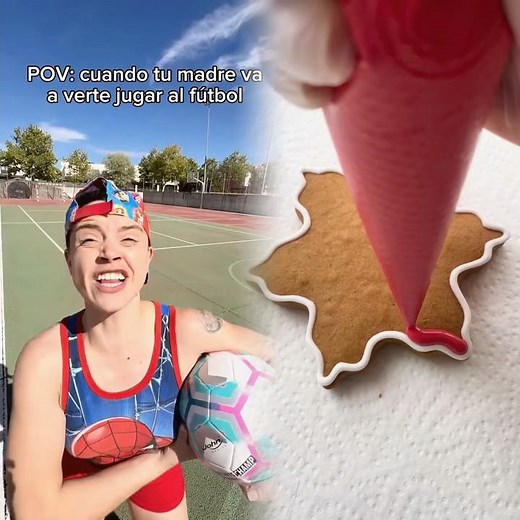Cuando tu madre va a verte jugar al fútbol 😂