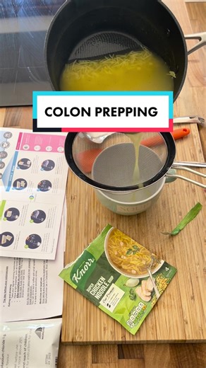 You have to love the prepping for a colonoscopy! Clear soup it is now for the next 24hrs 🍜 #colonoscopy #nofood #prepping #nosolidfood #soupdiet #colononotiktok #clearsoup #stomach #stomachproblems #bowel #bowelmovement