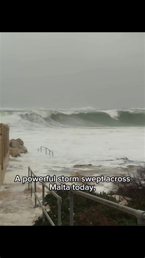 A powerful storm swept across Malta today, bringing strong winds and violent waves that caused widespread damage. Marsaskala was among the hardest-hit areas, where waves smashed into the promenade, flooding streets and damaging buildings and restaurants. #malta🇲🇹 #maltese #island #maltatiktok #medeteraniansea🇲🇹