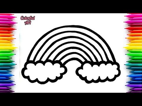 Easy Rainbow Drawing and Coloring | Colorful Art Video