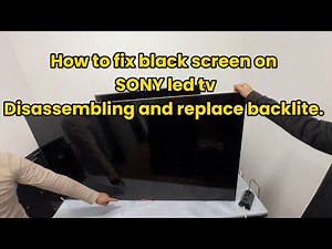 How to fix black screen SONY LED TV 65” KDL-65W855C , disassembling and replace backlight.Blink logo