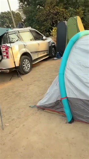Camping With Air Tent — Full Desi Setup! ⛺️✨