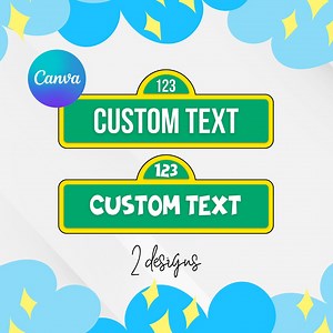 Street Sign SVG, Custom Street Sign, Editable Street Sign Canva Template, Kids Party Decor Printable, Street Sign Clipart, Personalized Sign - Etsy Australia