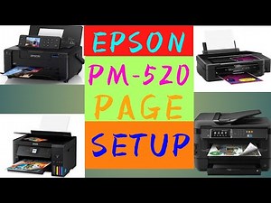 EPSON PM-520 SERIES Page setup