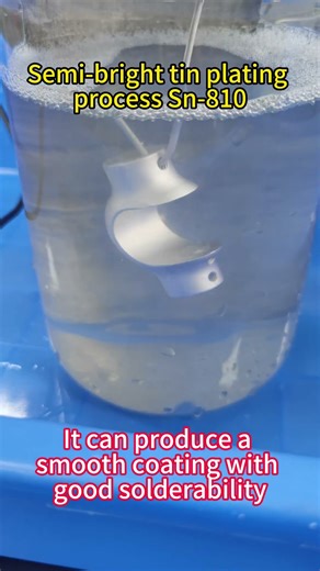 Semi bright tin plating process