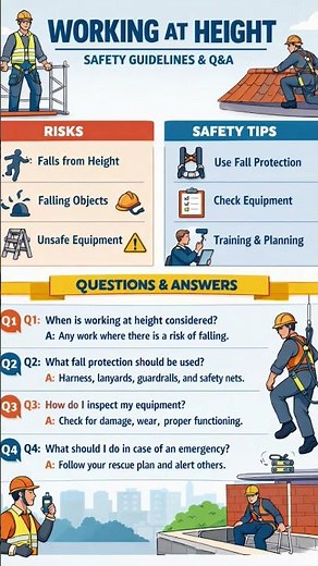 Working at Height Explained | Definition, Hazards & Top Interview Questions | Safety Training #viral