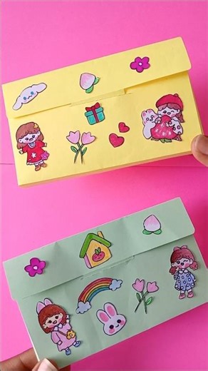 ​How to Make Cute DIY Paper Wallets 👛 | DIY kawaii envelope #shorts #diy #papercraft