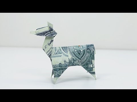 Dollar Money Origami LLAMA Tutorial - Designed by John Montroll
