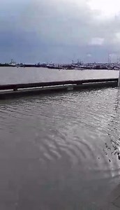 Flooding on Harbour Road in Bridlington tonight. This was the scene earlier this evening around Bridlington harbour as the expected high than normal tide over - topped the sea wall. More follows… Video Simon Tittley/ Echo Media Group. | Bridlington Echo