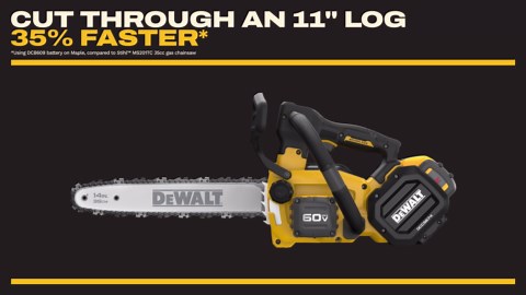 DEWALT FLEXVOLT 60V MAX 14 in. Cordless Battery Powered Top Handle Chainsaw Kit with (2) FLEXVOLT 3 Ah Batteries & Charger DCCS674X2