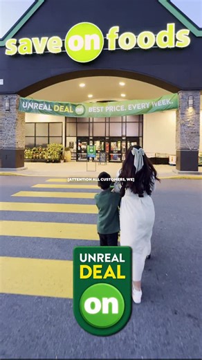 Save-On-Foods on Instagram: "🛒 The Unreal Deal is on. Find new deals every week at our best prices! These savings will make your grocery run feel like a win… and might even make you want to dance! *Unreal Deal products and prices may not be exactly as shown. Find the Unreal Deals of the week here: https://www.saveonfoods.com/deals"