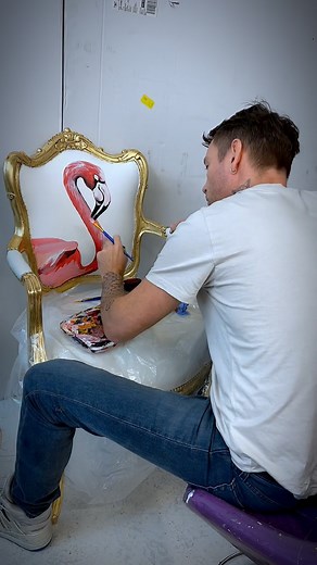Continuing the flamingo them from the last flamingo rug post! Flamingos hand painted on chairs! Dm for details! You can change chair frames, colours, finishes etc to suit your space the best! Dm for details. Global shipping from London. #jimmiemartin #flamingo #pinkflamingo #interiordesign #interiors #decor #miami #miamiinteriordesign #ibiza #ibizainterior #paintedfurniturelove #furnitureartist | Jimmie Karlsson