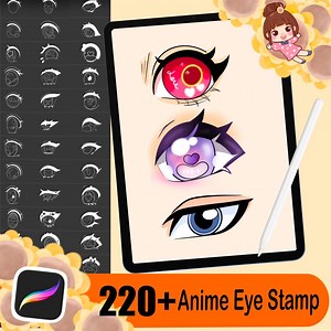 220  Procreate Anime Eye Stamps, Procreate Chibi Eye Stamps, Procreate Brushes Anime, Procreate Manga Brushes, Eye Brush - Etsy