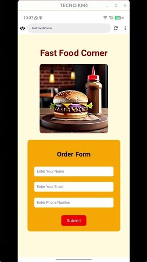 Build a Food Website on Mobile | HTML CSS Project for Beginners