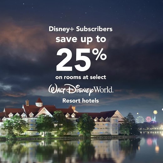 71 reactions · 10 comments | It’s the perfect time for an enchanting escape. Disney+ Subscribers save up to 25% on rooms at select Disney Resort hotels. | Walt Disney World | Facebook