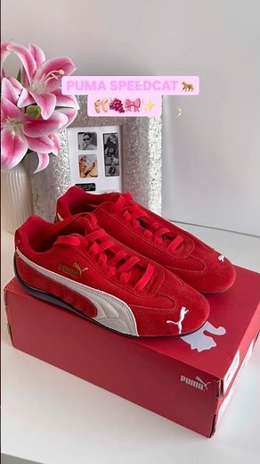 Puma speedcat shoes red 💗#puma #speedcat #unboxing #review #sneakerhead #sneakers