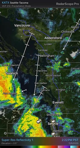 11-5-25 at 3 pm update: Looks like rain inbound for Snohomish/Skagit/and parts of Whatcom. | Whatcom County Weather