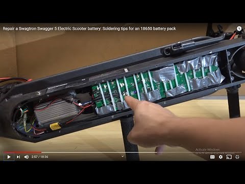 Repair a Swagtron Swagger 5 (Xiaomi M365) Electric Scooter battery: Soldering tips for 18650 battery
