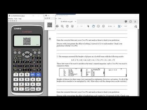 fx-991EX: One-Variable Statistics and Visualization