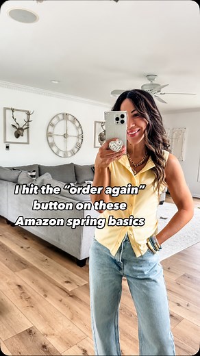 ❤️Like this post and comment “Amazon basics” and I’ll dm you links, codes & sizing to shop these pieces. (Must be following me first to get the dm) Amazon basics so good I went in and ordered multiple colors. Those button tanks are seriously gold. Fit, fabric and thickness is awesome. And the viral #cottonrib tanks have a built in bra and probably one of the most popular Amazon must haves right now. PS I have codes for almost everything here! Button tank code TAMMY0428. Ribbed tank code: TAMMY20