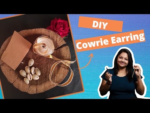 How to Make Shell Earring // DIY Cowrie Earring // DIY Shell earring // Jewellery Making Tutorial